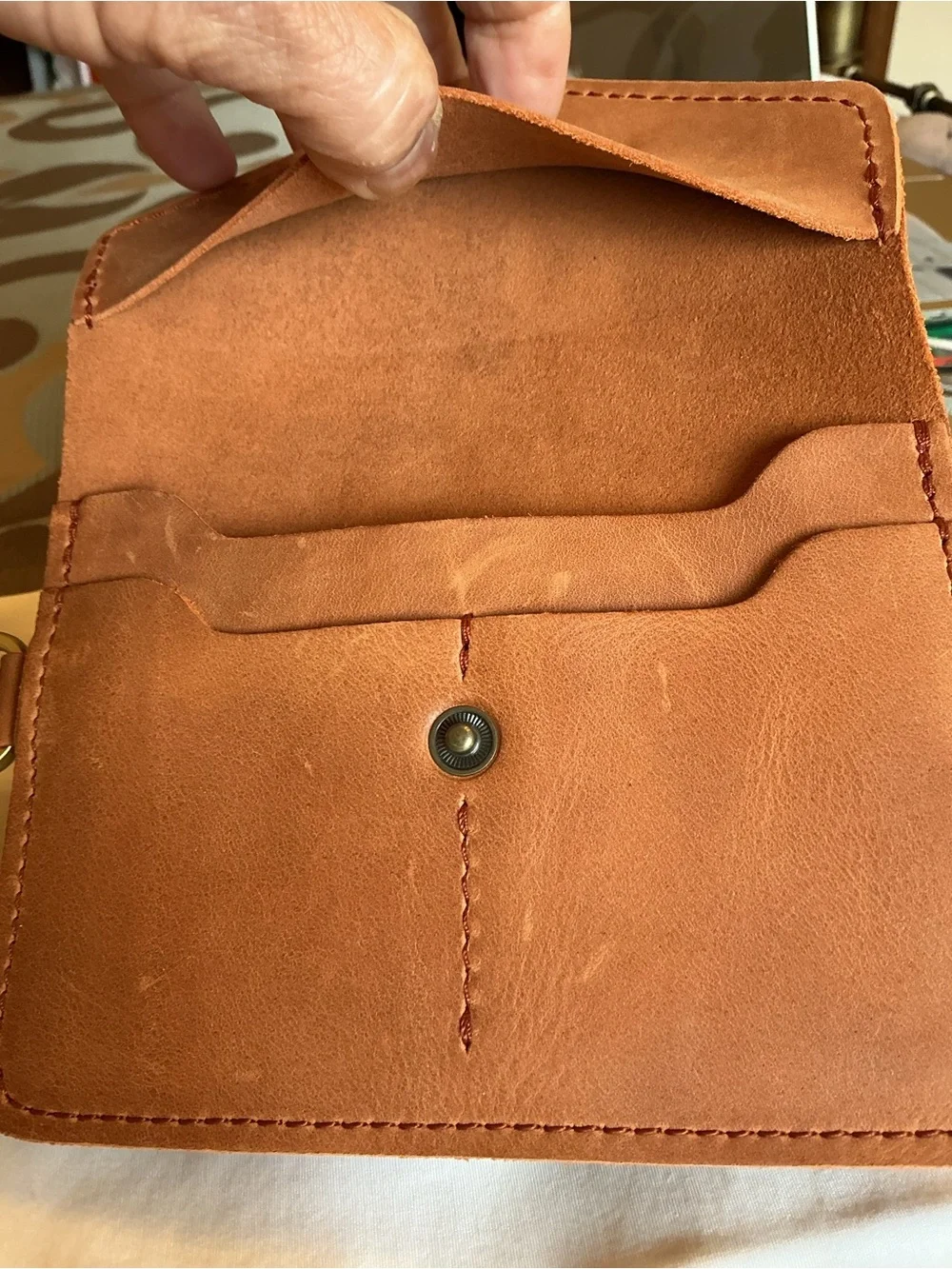 Portland Leather compact envelope